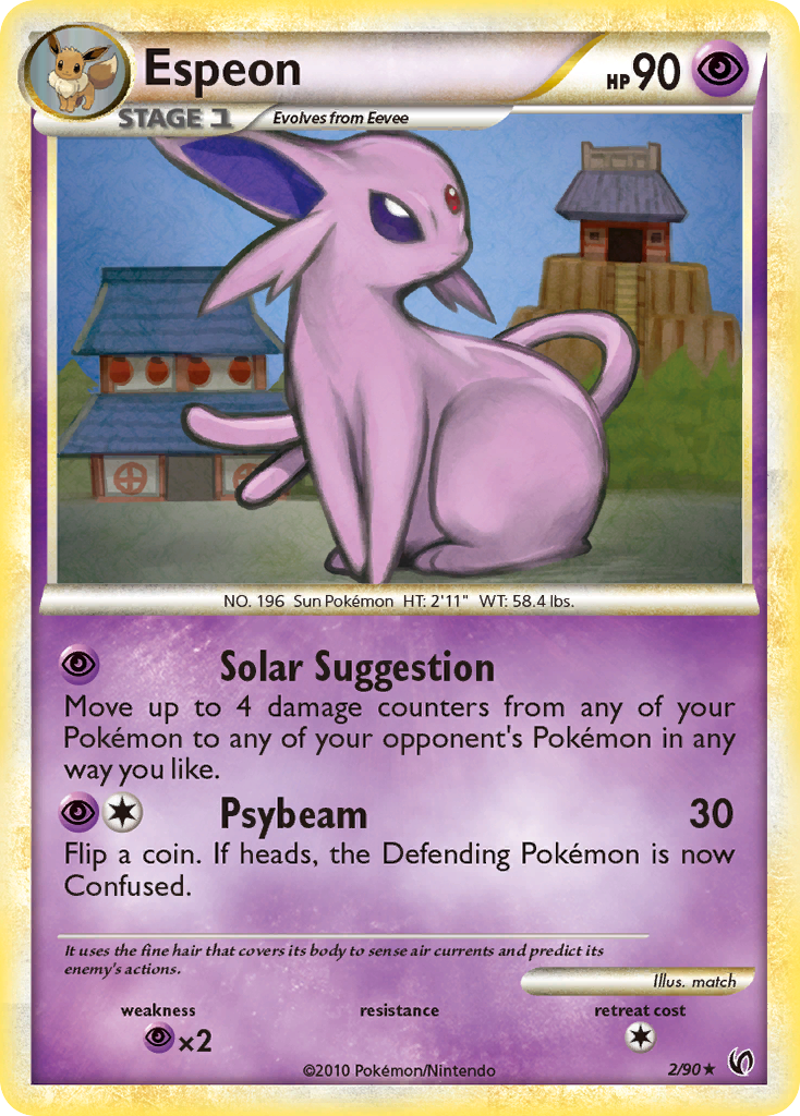 Undaunted Non - Holo Espeon #2/90